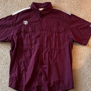 Men's Casual Texas A&M Button Down Shirt